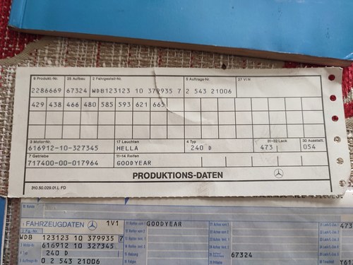 1983 Mercedes-Benz 240 D (W123) In vendita (immagine 113 di 126)