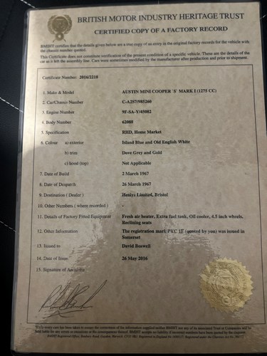 1967 Austin Mini Cooper S à venda (imagem 44 de 52)