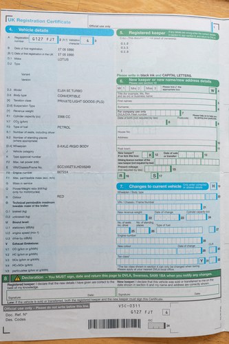 1990 Lotus Elan SE 1.6L Turbo à venda (imagem 155 de 162)
