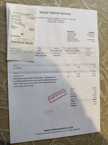 2006 BMW 5 Series 4.8 550i V8 M Sport Touring till salu (bild 83 av 90)