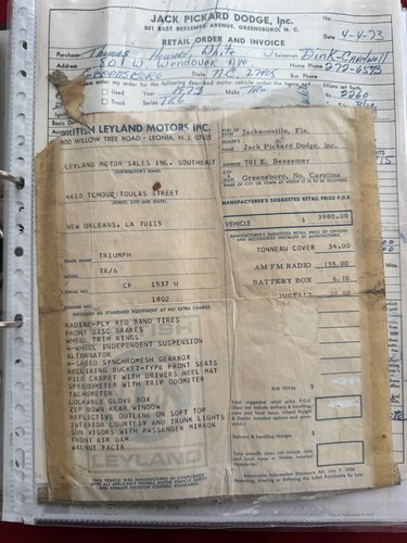 1973 Triumph TR6 LHD till salu (bild 160 av 183)