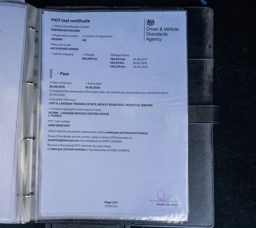 1992 Alfa Romeo Spider Series 4 2.0 En venta (imagen 136 de 150)