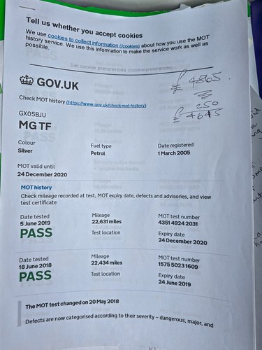 2005 MG TF 135 For Sale (picture 245 of 280)