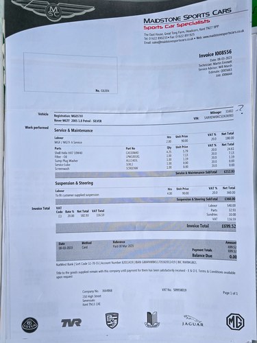 2005 MG TF 135 For Sale (picture 269 of 280)