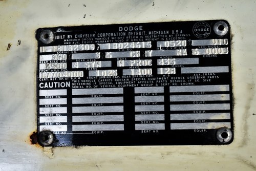 1968 Dodge D100 Pickup Truck 318CI V8 till salu (bild 51 av 105)