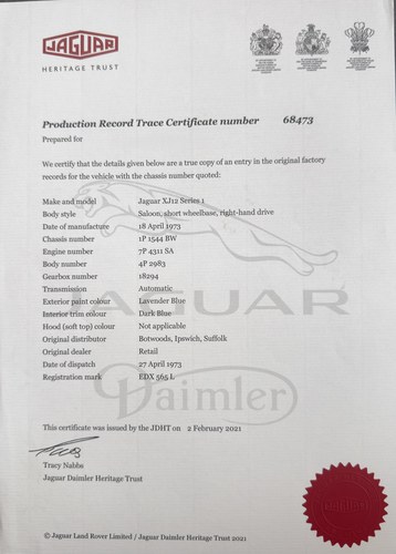 1973 Jaguar XJ12 Series 1 V12 SWB For Sale (picture 136 of 160)