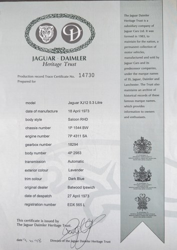 1973 Jaguar XJ12 Series 1 V12 SWB For Sale (picture 137 of 160)