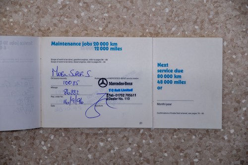 1989 Mercedes-Benz W201 190E 5sps Manual For Sale (picture 259 of 265)