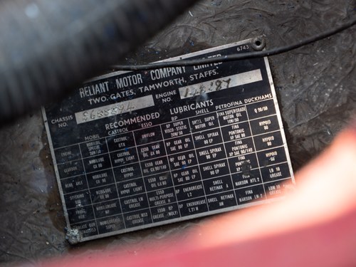 1971 Reliant Regal 21E 700 In vendita (immagine 149 di 178)