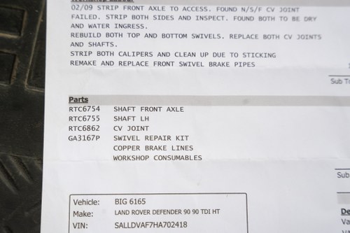 1991 Land Rover Defender 90 à venda (imagem 146 de 150)