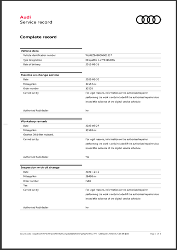 2013 Audi R8 Type 42 4.2L V8 FSI Quattro Coupe till salu (bild 93 av 93)