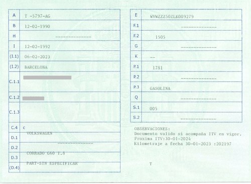 1992 Volkswagen Corrado G60 Te koop (foto 49 van 49)