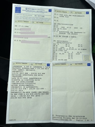 1994 Fiat Coupe 16V Turbo In vendita (immagine 73 di 76)