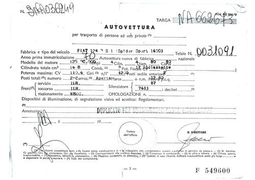 1969 Fiat 124 Sport Spider 1600 Series 1 BS1 For Sale (picture 65 of 66)