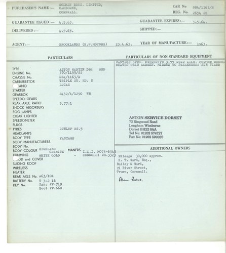 1963 Aston Martin DB4 Series V Vantage ‘Special Series’ Sports Saloon à venda (imagem 120 de 121)