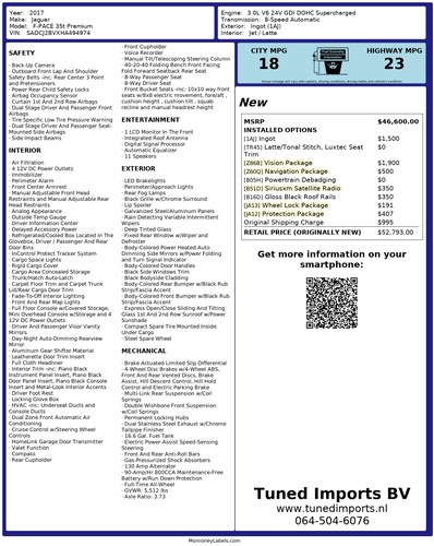 2017 Jaguar F-Pace 35t SUV Premium 3,0L V6 till salu (bild 82 av 82)