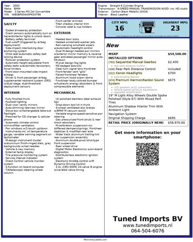 2003 BMW (E46) M3 Convertible 3,2L “Manual w O/D” zum Verkauf (Bild 96 von 96)