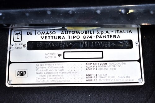 1972 DeTomaso Pantera 874 à vendre (picture 97 of 114)