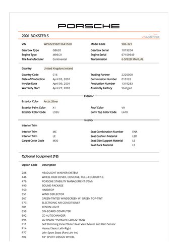 2001 Porsche Boxster S 986 à vendre (picture 165 of 167)