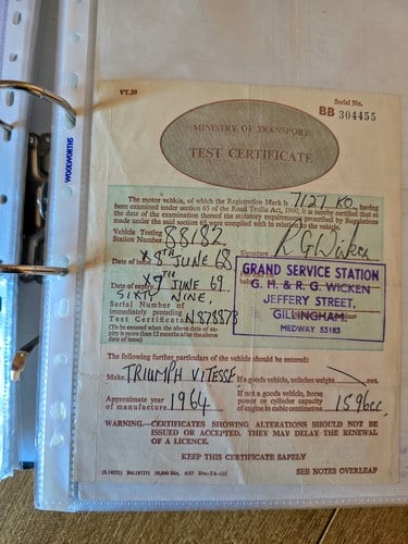 1964 Triumph Vitesse 6 1600 In vendita (immagine 242 di 261)
