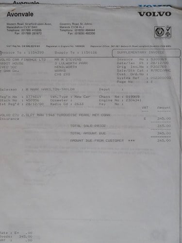 2000 Volvo C70 20V LPT Convertible à vendre (picture 99 of 118)