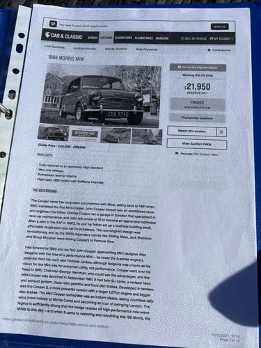 1966 Morris Mini Cooper S Evocation à venda (imagem 235 de 235)