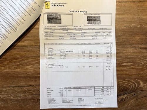 2004 Ferrari 360 Spider Te koop (foto 197 van 222)