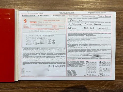 2004 Ferrari 360 Spider Te koop (foto 198 van 222)