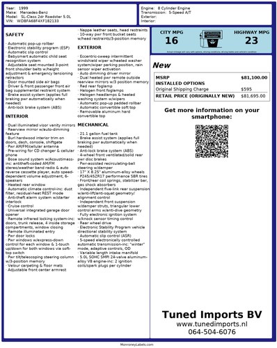 1999 Mercedes-Benz R129 SL500 Convertible 5,0L V8 Te koop (foto 102 van 110)