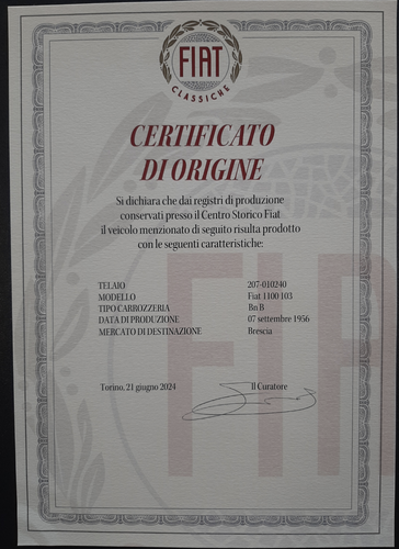 1956 Fiat 1100-103E Estate by Fissore In vendita (immagine 65 di 65)