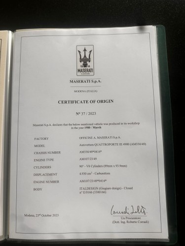 1980 Maserati Quattroporte 4.9 zum Verkauf (Bild 125 von 130)