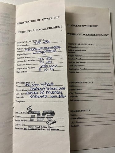 1991 TVR V8S Te koop (foto 51 van 55)