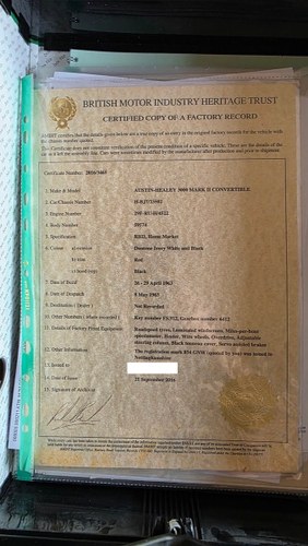 1963 Austin Healey 3000 MK11A BJ7 In vendita (immagine 215 di 227)