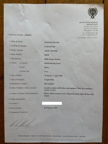 1966 MG MGB For Sale (picture 72 of 99)