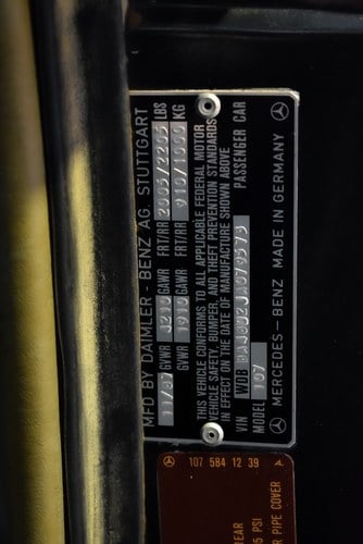 1988 Mercedes-Benz R107 560SL zum Verkauf (Bild 90 von 97)