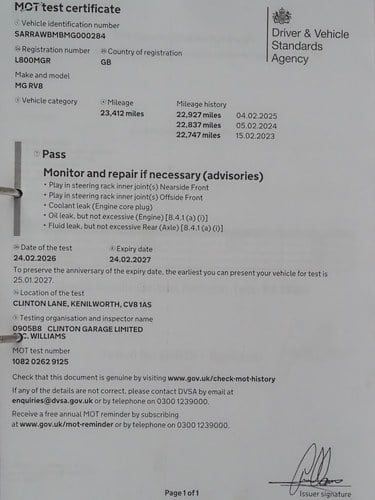 1994 MG RV8 Te koop (foto 115 van 119)