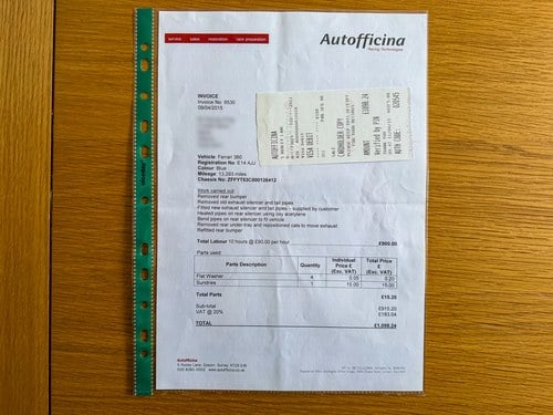 2001 Ferrari 360 Spider - Manual - 20k Miles till salu (bild 124 av 131)