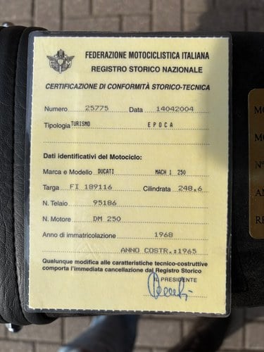 1965 Ducati Mach 1 In vendita (immagine 37 di 45)