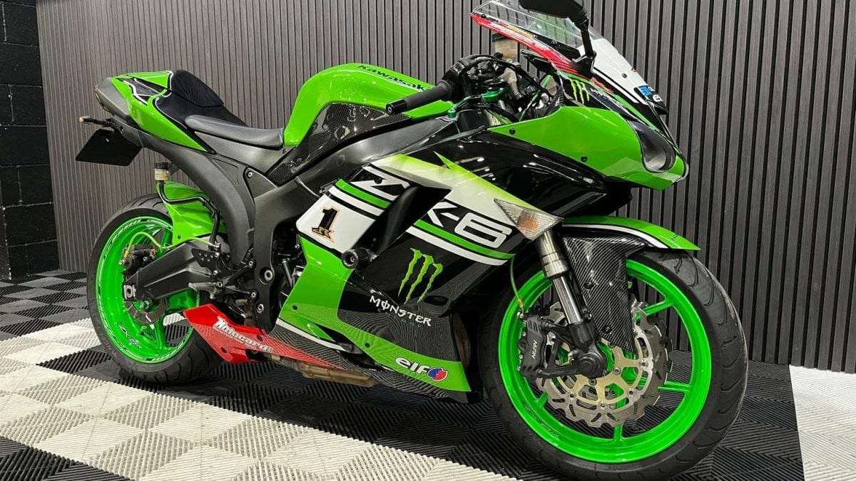 2007 Kawasaki ZX 6R Grün Automatik Rechtslenker in Vereinigtes ...