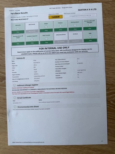 2016 Ford Mustang Mk6 5L V8 RHD For Sale (picture 99 of 117)