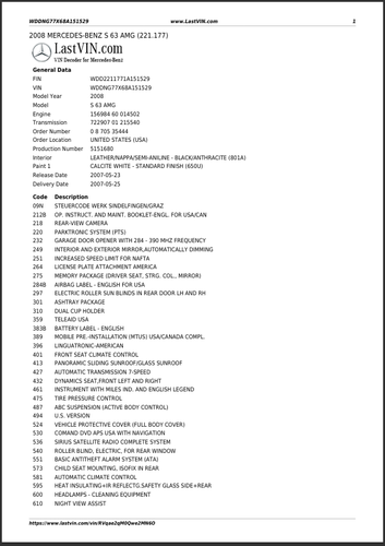 2008 Mercedes-Benz W221 S63 AMG "Performance" Sedan 6,3L V8 till salu (bild 125 av 126)
