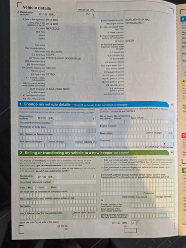 1990 Mercedes-Benz 500SEC C126 till salu (bild 214 av 226)