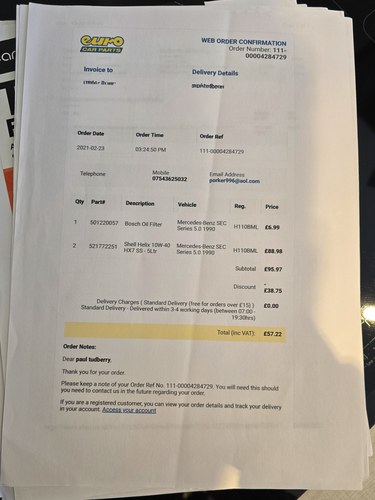 1990 Mercedes-Benz 500SEC C126 till salu (bild 226 av 226)