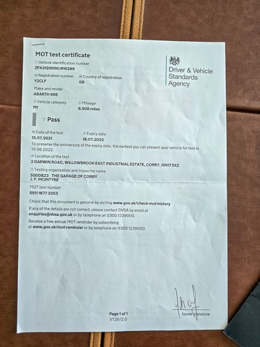 2018 Abarth 695 Rivale For Sale (picture 210 of 213)