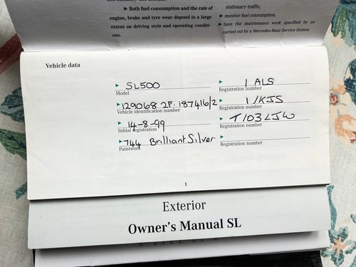 1999 Mercedes-Benz SL500 R129 till salu (bild 125 av 146)