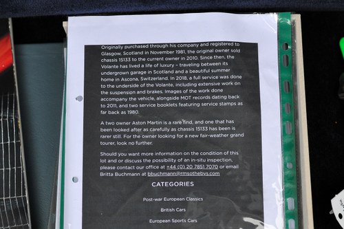 1980 Aston Martin V8 Volante Series 1 For Sale (picture 142 of 163)