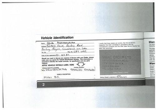 1989 Austin Mini Thirty For Sale (picture 126 of 144)