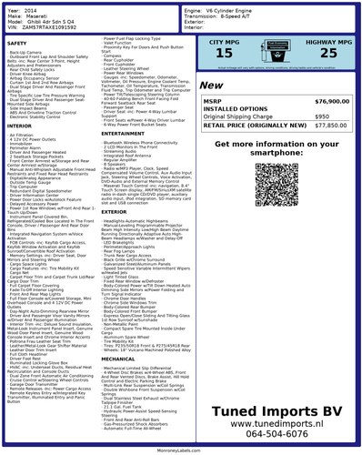 2014 Maserati Ghibli S Q4 Sedan zum Verkauf (Bild 102 von 102)