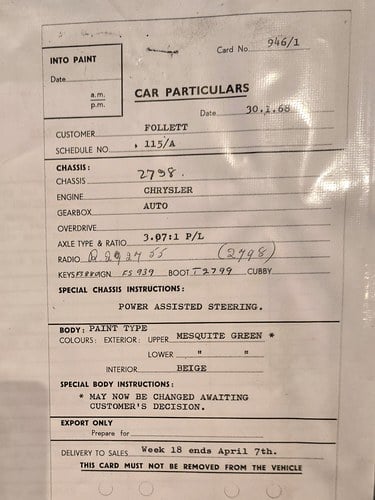 1968 Jensen Interceptor Mk1 For Sale (picture 262 of 316)