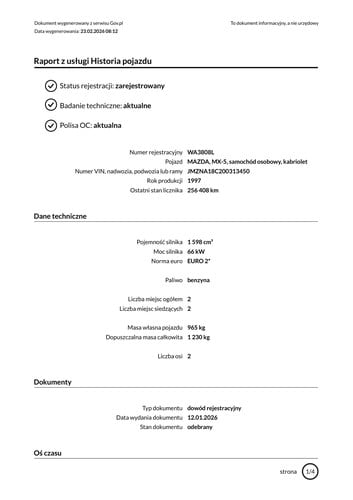 1997 Mazda MX-5 NA 1.6 For Sale (picture 82 of 85)